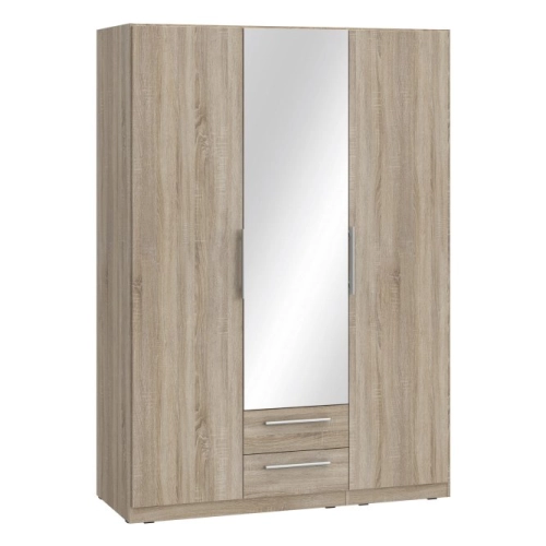 Szafa z lustrem i szufladami 150 cm Dąb Sonoma